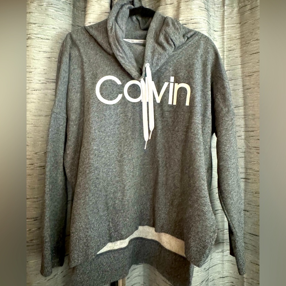 Grey hooded sweatshirt- Calvin Klein